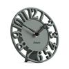 Jones Clocks® Ealing Orologio da scrivania | Mini orologio scheletro | Verde | Orologio contemporaneo a mensola indipendente con numeri ritagliati per mensole, tavolo, camino o comodino