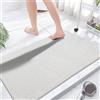 Lurowo Tappetino da doccia antiscivolo, 80 x 120 cm: in PVC luffa, massaggio, morbido e confortevole, ad asciugatura rapida, per bagno e piatti doccia (bianco, 80 x 120 cm)