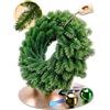 ArtiTree Ghirlanda Natalizia Folta per Porta, Verde, 40 cm | Realistica in 100% PE, per interni e spazi esterni protetti. Ideale per porte, pareti e tavoli