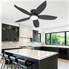 Dceinz Rotazione In Avanti E All'Indietro Ventilatore Da Soffitto Con Luce 6 Velocità Con Timer Dimmerazione Continua E Un Lampadario Con Ventilatore Da Soffitto,Nero-42
