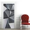 oxiang Adesivi Per Porte Interne 3d Moderno Geometria Murale Autoadesivo Decorazione Della Casa Adesivo Da Parete Adesivo Artistico Camera Da Letto Vetro Poster Rimovibile,77x200cm