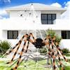 COSORO Ragno gigante decorazioni di Halloween per esterni e interni, 150 cm, grande ragno nero arancione peloso spaventoso, ragnatele triangolare, 60 g, 60 ragni in plastica per decorazioni per feste di