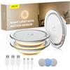 LROLTEF Luce notturna retroilluminata con sensore di movimento 3000K 3P | 1200mAh illuminazione notturna ricaricabile magnetica per camere da letto, scale, corridoi, angoli | Conchiglie trasparenti