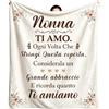 Generic Regalo per Nonna Festa dei Nonni, 130x150cm Coperta Flanella Nonna Ti Amo