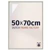 Dutch Frame Factory - Cornice a cassetta 50x70 cm White Wash - MDF | Cornice a cassetta per tele, Adatta per tele fino a 2 cm di spessore, Senza pannello posteriore né vetro, Made in Holland