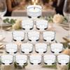 FRTAOOP 15 PCS Vasetti per Candele Votive, Portacandele in Vetro Trasparente Diametro 4,5 cm, per la Decorazione Della Tavola di Casa, per Matrimoni, Candele Decorative in Vetro