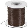 M METERXITY Cordino In Poliestere Cerato, 175 Iarde 0.5mm Filo Per Bigiotteria Cerato Con Rocchetto Di Gioielli/Fai Da Te/Artigianato/Bracciali, Filo Per Braccialetti Macrame [Marrone Scuro]