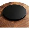 BiSaXieTa Ardesia Vassoio Girevole Centrotavola, Lazy Susan Piatto Giradischi di Servizio, Ø 60~100 cm Grande Vassoio Rotante, Girevole a 360°, Cibo Facile da Condividere(Matte Black,60cm/24)