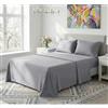 Cieffepi Home Collections FAVOLA Completo Lenzuola personalizzabile per letto singolo e matrimoniale (Argento, Singolo)