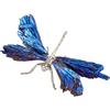 GORGECRAFT Statua di Libellula in Tormalina Blu Collezione di Decorazioni in Argento Galvanizzato con Libellula Pietra Preziosa Naturale Ornamento da Scrivania Artistica per Esterni Soggiorno