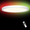 Aulaiyi Plafoniera LED dimmerabile, 40 cm, 30 W 3000 lm, RGB, con telecomando, 2700 K-6500 K. Questa plafoniera piatta è adatta per bagni, camerette, camere da letto e soggiorni. (Rotonda)