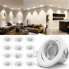 Aigostar Faretti LED Incasso 5W 370LM 4000K 70-75mm 12pz Bianco Naturale | Equivalente 53W Alogena/ 30° Inclinazione/ CRI>80/ Carcassa PBT Ignifuga/ 220-240V Nessun Trasformatore Necessario