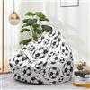 Mateju Pouf Poltrona a Sacco, Calcio Mondiale 3D Pouf Letto Singolo Morbido, Pouf Sacco di Fagioli Senza Riempimento, Pouf Poltrona di Fagioli per Adulti e Bambini (S,Vintage)