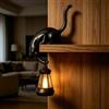 Generic Lanterne a Forma di Gatto per Libreria con Luce LED Notturna，B