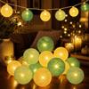 YeahBoom 1.5M 10LED Ghirlanda Luminosa Cotone LED,Palline Decorativ Catena Luminoso Interno,Ghirlanda Luminosa Cameretta Bambini,per Balcone Festa Matrimonio Vacanze Decorazione Interna
