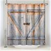 SDOTPMT 140x180cm Vendemmia Granaio Porta Tenda doccia Retrò Di legno Tavola Tenda da bagno Rustico Cascinale Campagna Tenda da vasca per Bagno con ganci