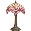 wecrejoni Tiffany Lampada da comodino comodino, lampada in vetro colorato per camera da letto camera da letto Soggiorno cucina, regalo estetico carino della decorazione della casa, fiore di ciliegio