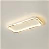 KRIPINC Plafoniera LED Soffitto Rettangolare Moderna Bagno, Oro, 50x20cm | Corpo Alluminio, Paralume Silicone, Lampada LED Soffitto Rettangolare per Soggiorno Camera da Letto Cucina, Luce a Tre Colori