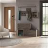 DecHome - Mobile Ingresso Appendiabiti Moderno con Scarpiera Ribalta 12 Paia Dimensioni 120x36x87 cm Colore Tort/Dk Holdon