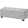 SCGSJZH Panca Contenitore Imbottita 120x45x45 cm, Grigio Chiaro | Cassapanca in Tessuto Ciniglia, Struttura in Legno, Capacità di Carico 200 kg, Ottomano per Soggiorno, Camera e Ingresso