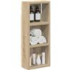 SKTQYQO Armadio Da Bagno A Muro Rovere Sonoma 20x10x50 Cm | Legno Ingegnerizzato, 2 Ripiani, Salvaspazio, Assemblaggio Richiesto, Per Bagno Piccolo