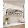 Amveya Pensile Bagno Sospeso 120 cm Bianco con Ripiano Regolabile