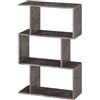 RICOO Libreria scaffale 106 x 70 x 30 cm WM075-BG Scaffalatura con 3 ripiani Grigio cemento