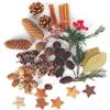 LIAILA 58 pezzi corona avvento, Kit per artigianato ghirlanda natalizia accessori naturali per la decorazione vegetale, inclusi pioppo, coni d'acero, coni di abete rosso, stelle di corteccia di betulla