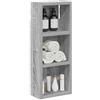 SKTQYQO Armadio Da Bagno A Muro Sonoma Grigia 20x10x50 Cm | Legno Ingegnerizzato, 2 Ripiani, Design Salvaspazio, Per Bagni Piccoli