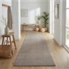 Jimri Tappeto passatoia a pelo corto, di alta qualità, per casa, ufficio, cucina, ingresso, corridoio, soggiorno, lavabile in lavatrice, tappeto antiscivolo, lavabile (Marrone, 80 x 250 cm)