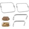 TenaLucy 2 Pezzi Chiusura Borsa Uncinetto Cornice A U,Borsa A Forma di U Manico Interno Chiusure per Borse Uncinetto Borsa in Alluminio Manico Borsa Cornice Telaio Interno Tubolare A Forma Quadrata