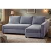 HomeTown Market Solo copridivano! Resistente copridivano Friheten di ricambio compatibile con IKEA Friheten fodera componibile angolare per letto (velluto grigio lasciato lungo)
