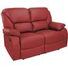 Totò Piccinni Set Divano 2 o 3 posti, Poltrona Relax CALIPSO Reclinabile, ImbottitI con Braccioli e Poggiapiedi (Ecopelle Bordeaux, 2 Posti)