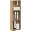 SKTQYQO Armadio Bagno 2 Ripiani Rovere Artigianale 20x10x60,5 cm