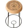 Generisch verkorkst Premium - Sgabello da champagne in sughero e metallo verniciato a polvere, personalizzabile, impilabile, design muselet, stile vintage, made in Portogallo (1)