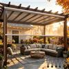 Generico Tenda a Rullo Trasparente per Esterni in PVC Cristal, Impermeabile Antipioggia Antivento, Tapparella Avvolgibile per Balcone Terrazzo Veranda Pergolato Gazebo, Cortina Divisoria(B80xH170cm)