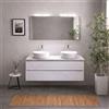 Kiamami Valentina Mobile Bagno Sospeso 120 Cm Bianco Top Beton Specchio
