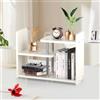 HDANI Scaffale da Scrivania in legno,Libreria Piccola,Bianco | Moderno Organizer da Scrivania con Scaffale,Mini Scaffale da Tavolo,Libreria per Ufficio,Cucina,Soggiorno,Casa,40x30x16c