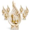 Regalami 6 Bomboniere Santa Cresima con Due Ali in Polvere di Pietra Ricomposta 18 cm - Simbolo dello Spirito Santo con Mitra, Pastorale e Colomba - Idea Regalo e Ricordo per Cresima