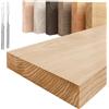 LAMO Manufaktur Mensola sospesa in legno con fissaggio invisibile 20 cm
