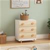 [en.casa] Cassettiera per Cameretta 55x41x66 cm Effetto Rovere | Comò con 3 Cassetti, Comodino a Misura di Bambini, Archiviazione, Piedini in Legno di Pino, Mobiletto Contenitore