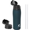 AORIN Borraccia Termica, Borraccia in Acciaio Inox 18/8, 750ml Borraccia Bambini, Bottiglia Termica Senza BPA e Perdite, Thermos per Sport, Outdoor e Pendolarismo con 2 Coperchi