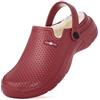 Hsyooes Zoccoli Donna Invernali Uomo Pantofole Impermeabile Sabot Scarpa Giardino Pelliccia Ciabatte Imbottite e Calde Pantofole da Giardino Antiscivolo Ciabatte EU37 Rosso-A