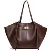 JIABAOZ Borsa Shopper da Donna, Borsa Tote Bag in Pelle PU Vintage Moda, Grande Passante Rimovibile per Lavoro, Shopping, Scuola e Viaggi