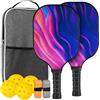 Generisch Racchetta da pickleball con impugnatura comoda | Accessorio sportivo leggero ed ergonomico in fibra di vetro, per uomo e donna, per interni ed esterni