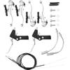 Operitacx Set Freni V per Bici a Scatto Fisso in Lega di Alluminio Bianco | Leve Freno, Cavi Inclusi, Potenza Regolabile, Montaggio Semplice, Accessori per Bici da Corsa