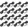 Luxshiny 30 Pezzi Kit Occhiello per Kayak con Viti, Cinghia a Sella, Nero | Plastica e Acciaio Inossidabile, Fissaggio Sicuro, Uso Esterno