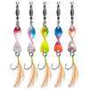 SHUOHONG 5 Pezzi Esche Artificiali Spinning Rotazione a 360° Esche da Pesca | Anti Groviglio Attrezzatura da Pesca Adatto Tutti i Tipi di Pesce e Alla Pescas in Torrenti, Laghi e Bacini Artificiali