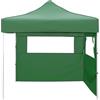 Generic Gazebo pop-up pieghevole, 3 x 3 m, antracite, con 2 pareti
