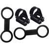 Cabilock Fibbia a in Silicone e ABS per Boccaglio e Maschera, Nero, 4 Pezzi, Regolabile, Accessorio per Sport Acquatici